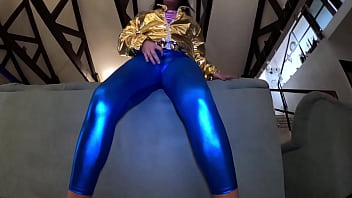 Shiny cameltoe tease hard spanking deep blowjobs & rough doggy with double cumshot 302