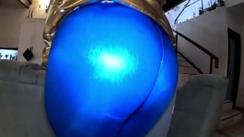 Shiny cameltoe tease hard spanking deep blowjobs & rough doggy with double cumshot 302