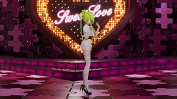 Hatsune Miku Shake It Hentai Vocaloid Undressing Dance Tatto White Socks Mmd 3d Blonde Hair Clip thumbnail