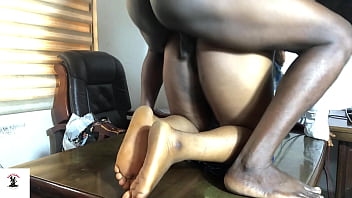 Early morning monday fuck between honey boss and the office cleaner boy