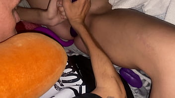 Play with her as long as you want super sexy hottie submits to guy using sextoys