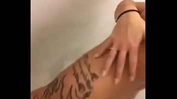 Young girlfriend showering before comes home