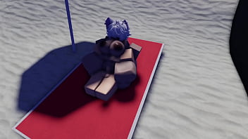 Roblox whore seen naked in a beach and gets fucked~