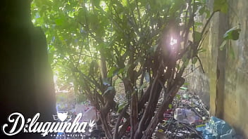 Fucking the naughty woman in a risky situation in a public place we were almost caught by homeless people