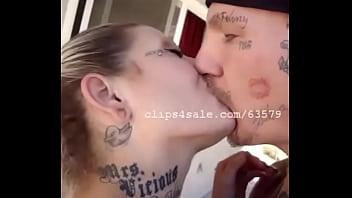 Sexy girl tongue kissing