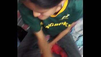 Nice petite step daughter likes to play with her step dad's huge cock it won't even fit in her small tiny pussy