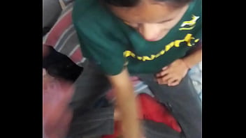 Nice petite step daughter likes to play with her step dad's huge cock it won't even fit in her small tiny pussy