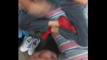 Nice petite step daughter likes to play with her step dad's huge cock it won't even fit in her small tiny pussy