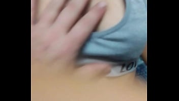 Nice petite step daughter likes to play with her step dad's huge cock it won't even fit in her small tiny pussy