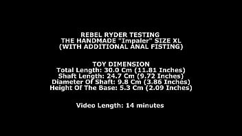 I am getting impaled on a monster handmade dildo from thewondertoys with additional anal fisting