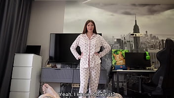 She spots me spying in the bathroom borrows my dick for a wet pussy fuck