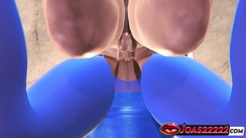 3d animation of flight attendant in pantyhose fetish doggy style fuck missionary anal fuck with close up views and intense tied fuck cum inside tight pussy overflowing with sperm in honey select 2