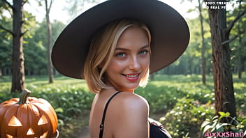 I met a beautiful witch in the woods on halloween she loves to suck big cocks and get fucked in all holes