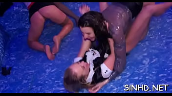 Stylish women are getting rough bangings during orgy