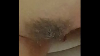 Cute nerdy girlfriend shaves her pussy