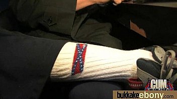 Hot ebony bukkake gangbang 20