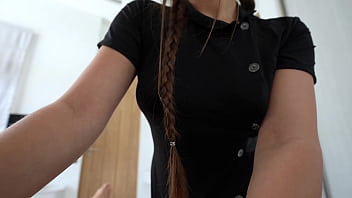 Hot brunette’s massage turns into a wild fuck after seeing my hard cock