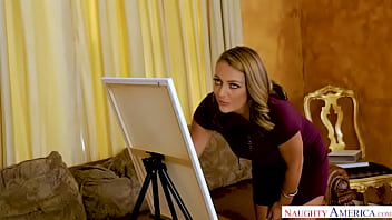 A wild sexy cougar artist proves creativity in riding a cock