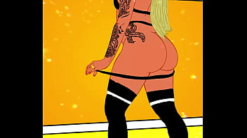 Big booty trans queen wiggling her huge dick on photoshoot