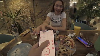 He took control of my vibrator on a date and give me multiple orgasms