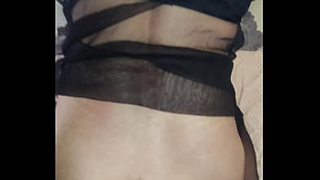 Skinny wife and husband filming