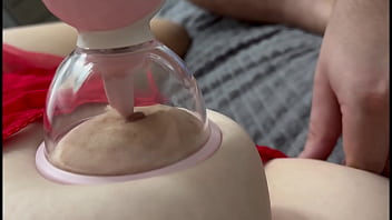 The vacuum tongue licked my nipples so sweetly