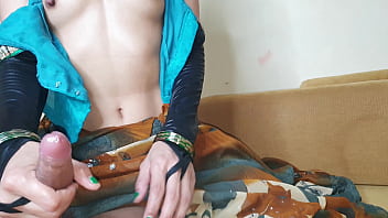 Horny stepsister testing his virgin stepbro cock for the first time