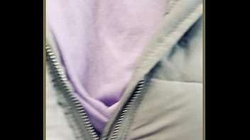 Milf has no bra in exhibitionist dare