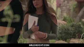 Dominator strong man crushes her millionari chained whore