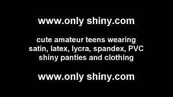 Teasing you in these tight black pvc panties is too easy