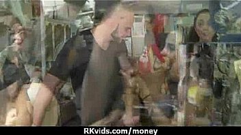 Tight teen fucks a man in front of the camera for cash 29