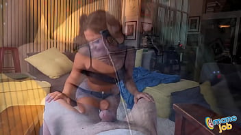 Dani diaz drops on her knees and worships her teachers meat