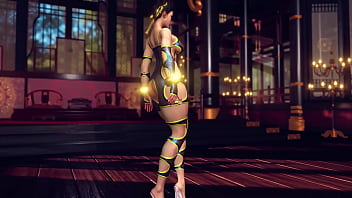 Curvy chun li in lewd bodysuit dance and tease you