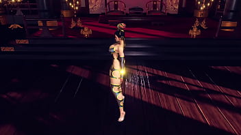 Curvy chun li in lewd bodysuit dance and tease you