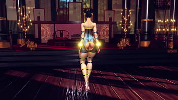 Curvy chun li in lewd bodysuit dance and tease you