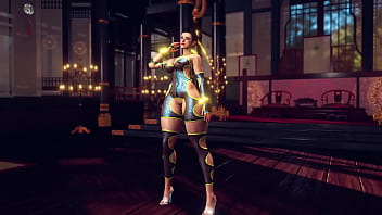 Curvy chun li in lewd bodysuit dance and tease you Curvy chun li in lewd bodysuit dance and tease you
