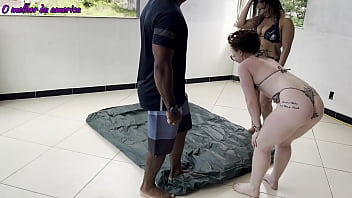 Boy did he do well after helping two whores with a very easy task to make up for it they let him fuck them hard