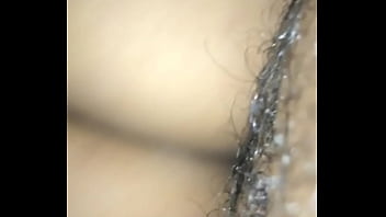 Pussy wet and creamy riding me quickie