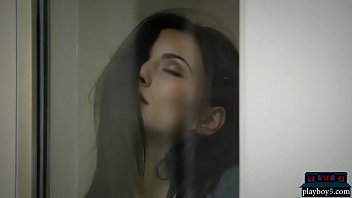 Perfect brunette babe masturbates for a unknown voyeur