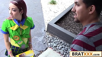 Tiny Redhead Breaks In And Seduces With A Trail Of Cookies thumbnail