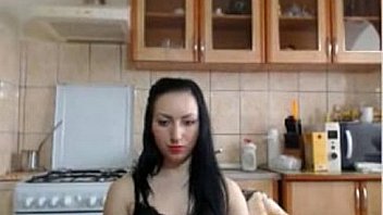 Hot european girl dildos her pussy and ass