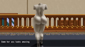 Entering the mansion to fondle hot statues a silent statue