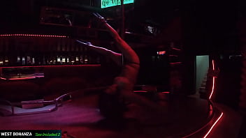 Nu moon pole dance sexy latina on the floor
