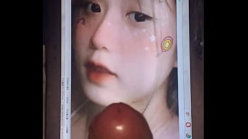 Cumshot on girl's picture