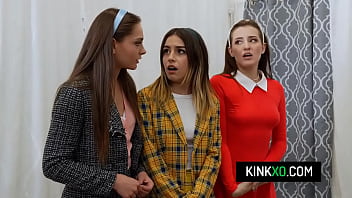 Horny girls paying the shopping bill with their wet pussies