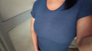 Woman in the bathroom undresses a video of my girlfriend