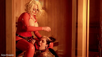 Sexy big ass milf with her girls friends with juicy pink wet pussy strap on fuck arya grander