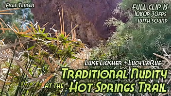 Traditional nudity at the hot springs trail