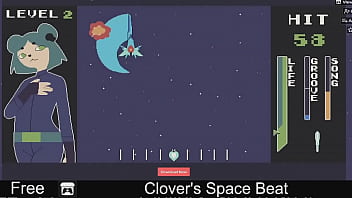 Clover's Space Beat Free Game Itchio Rhythm Visual Novel thumbnail