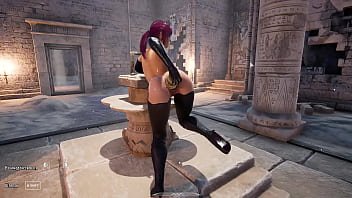 A secret ritual of a mysterious totem was performed in lara's ass